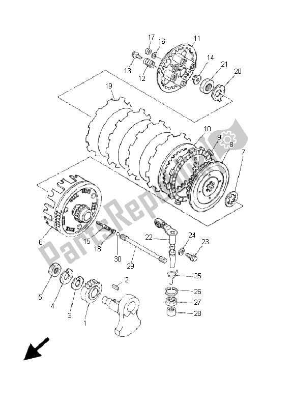 Wszystkie części do Sprz? G? O Yamaha XVS 125 Dragstar 2001