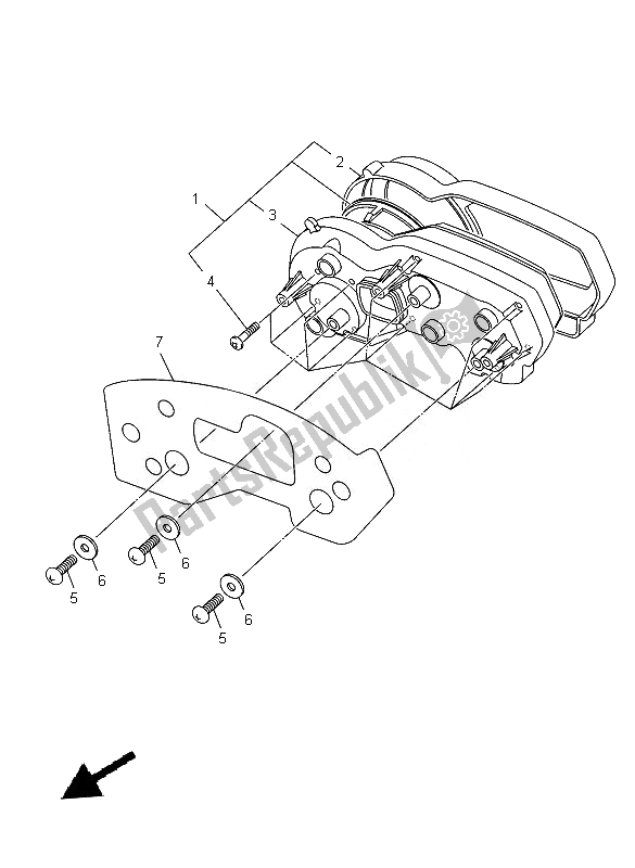 All parts for the Meter of the Yamaha XJ 6 FA 600 2014