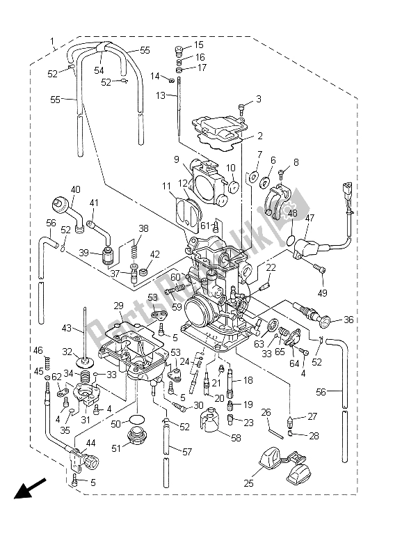 Todas las partes para Carburador de Yamaha WR 250F 2003