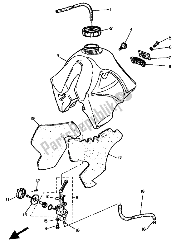 Tutte le parti per il Serbatoio Di Carburante del Yamaha TT 600S 1993