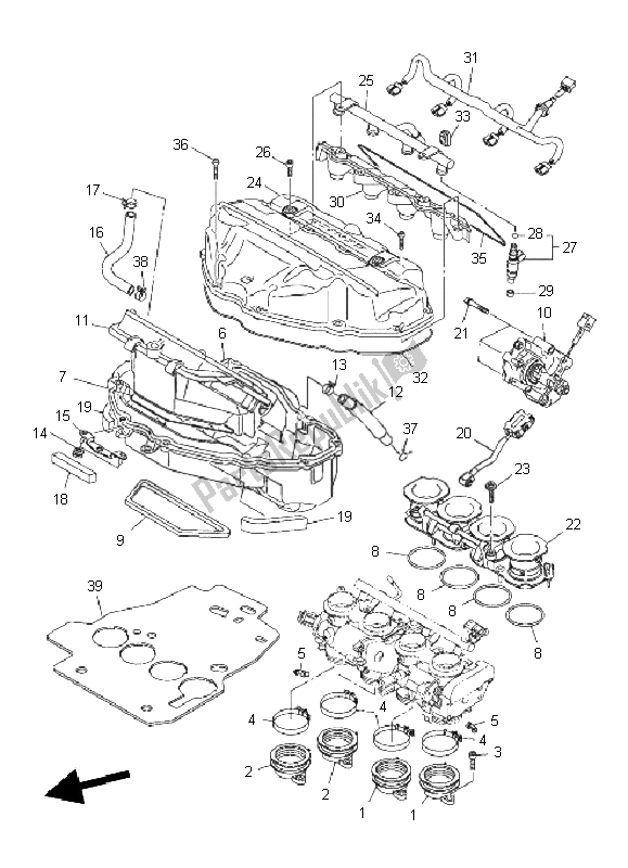 Wszystkie części do Wlot Yamaha YZF R6 600 2011