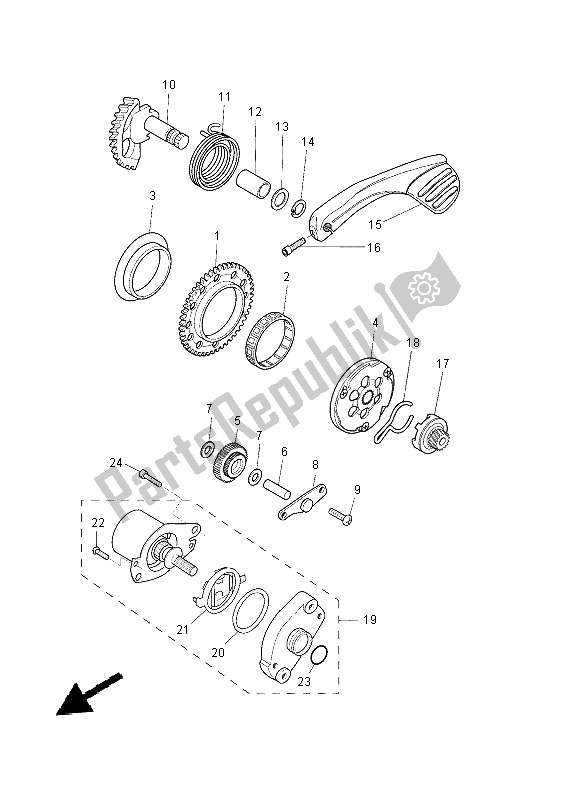 All parts for the Starter of the Yamaha CS 50Z 2015