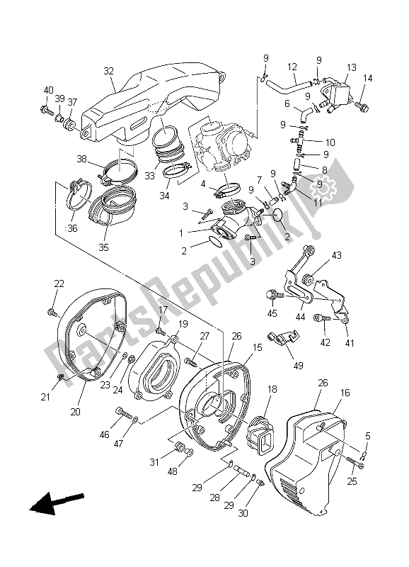 Wszystkie części do Wlot Yamaha XVS 250 2004