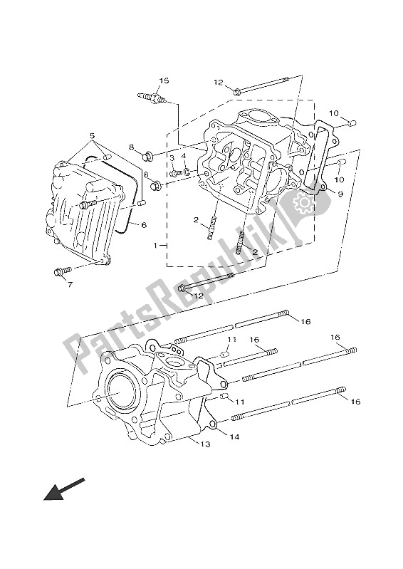 Wszystkie części do G? Owica Cylindra Yamaha NS 50F 2016