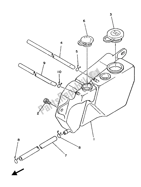 Todas las partes para Tanque De Aceite de Yamaha DT 125 LC 1987