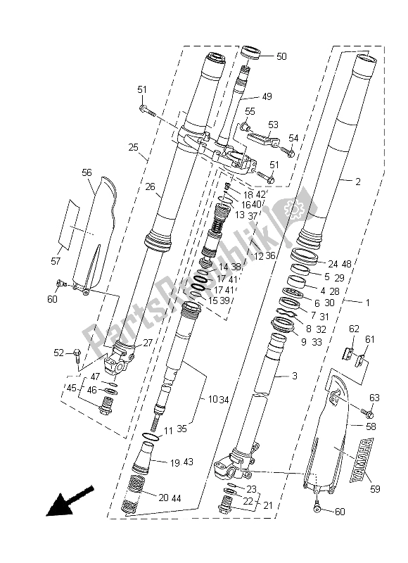 Tutte le parti per il Forcella Anteriore del Yamaha YZ 250 2014