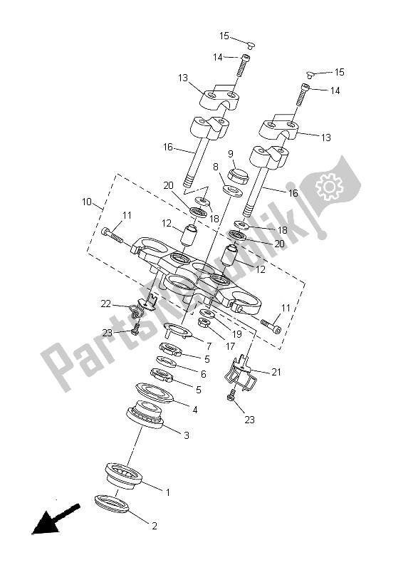 Tutte le parti per il Timone del Yamaha FZ8 S 800 2014