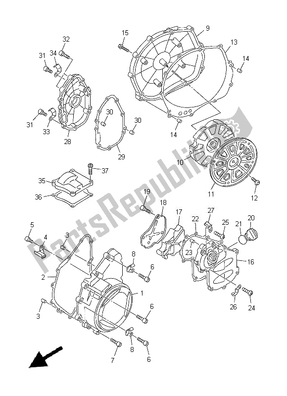 Todas las partes para Tapa Del Cárter 1 de Yamaha FJR 1300A 2014