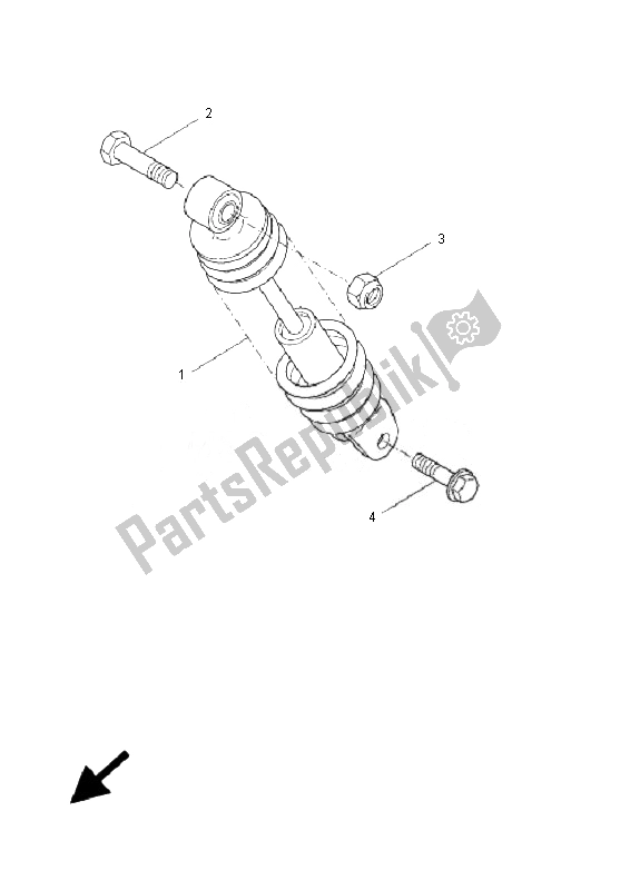 All parts for the Rear Suspension of the Yamaha CW 50 BWS 2007