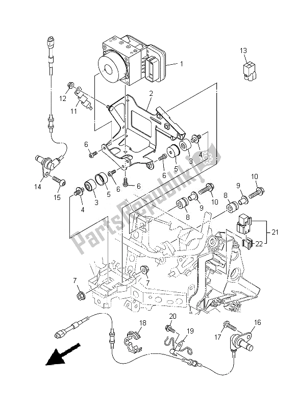 All parts for the Electrical 3 of the Yamaha XP 500A 2013