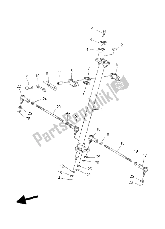 Tutte le parti per il Timone del Yamaha YFM 250 Bear Tracker 2X4 2004