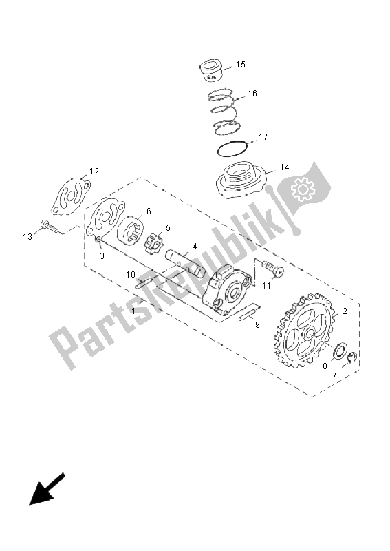 Todas las partes para Bomba De Aceite de Yamaha YN 50F 4T Neos 2009