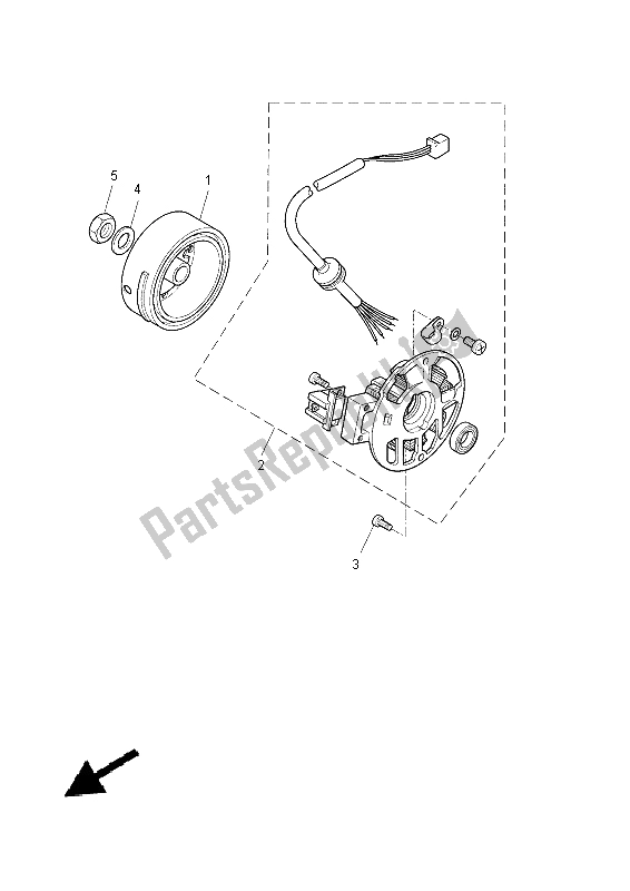 All parts for the Generator of the Yamaha CS 50M 2015