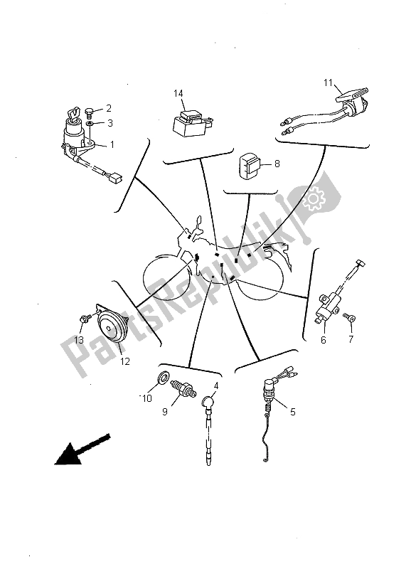 Tutte le parti per il Elettrico 2 del Yamaha TW 125 2000