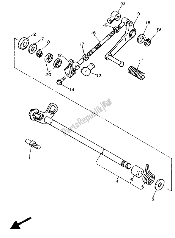 Wszystkie części do Wa? Ek Zmiany Biegów Yamaha FJ 1200 1990