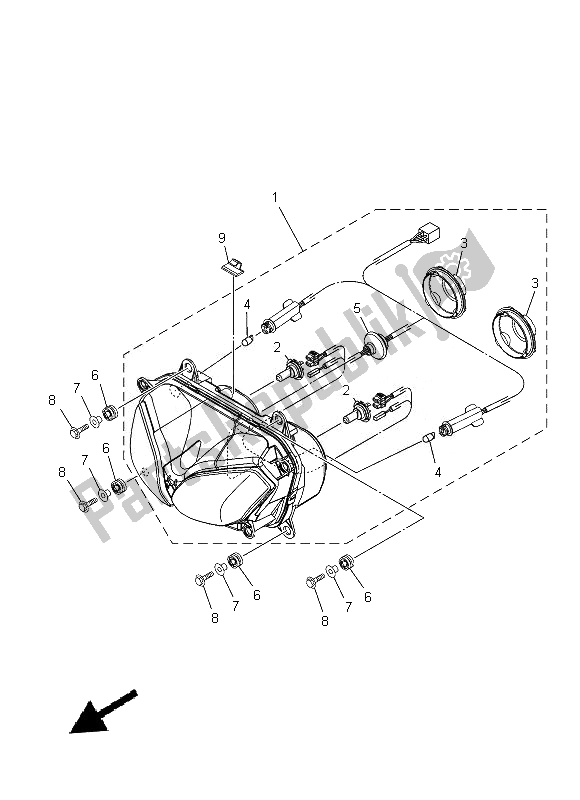 Todas las partes para Faro de Yamaha XT 1200 ZE 2014