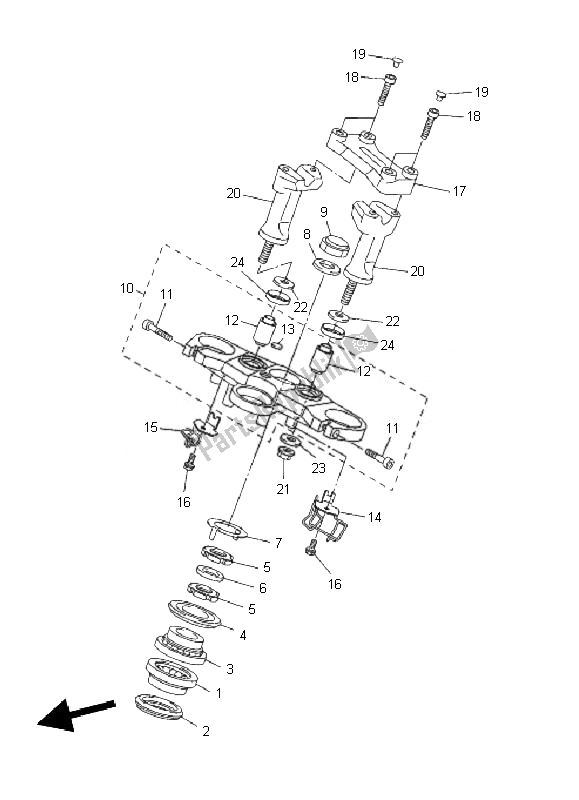 Toutes les pièces pour le Pilotage du Yamaha FZ1 S Fazer 1000 2010