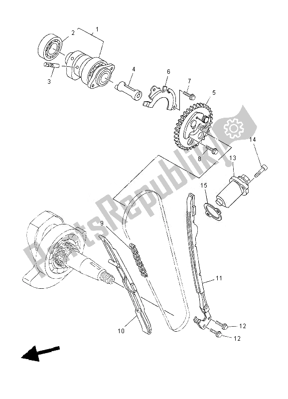 All parts for the Camshaft & Chain of the Yamaha XT 660Z Tenere 2010