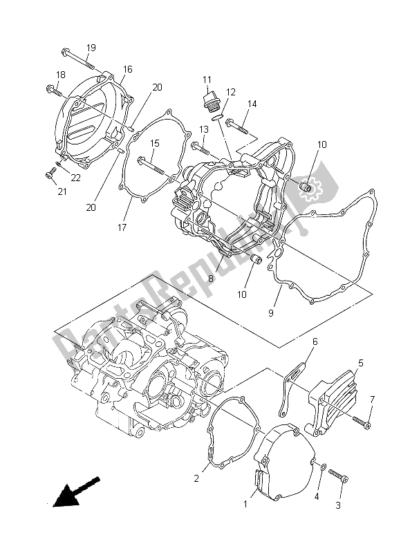 Todas las partes para Tapa Del Cárter 1 de Yamaha YZ 125 2014