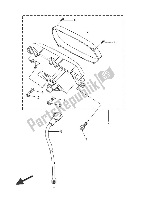 All parts for the Meter of the Yamaha CW 50 2016