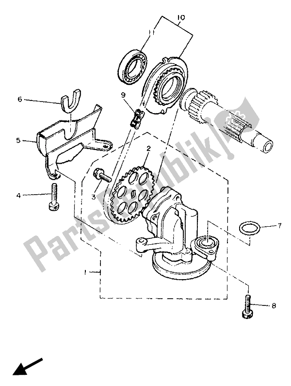 Todas as partes de Bomba De óleo do Yamaha XJ 900 1990