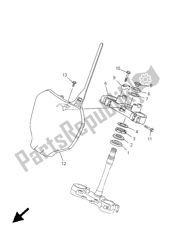 Toutes les pièces pour le Pilotage du Yamaha YZ 125 2005