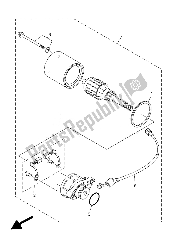 Tutte le parti per il Motore Di Avviamento del Yamaha TT R 110E 2013