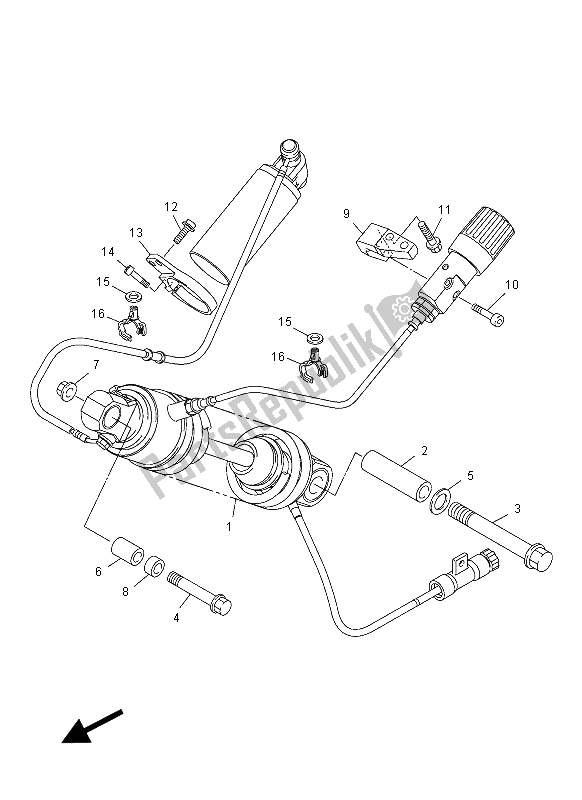 Todas las partes para Suspensión Trasera de Yamaha VMX 17 1700 2012