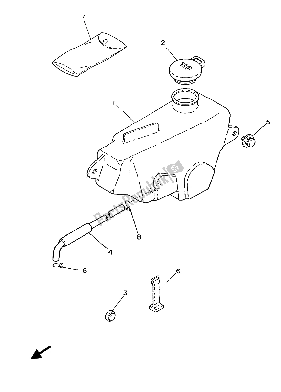 Todas las partes para Tanque De Aceite de Yamaha PW 80 1986