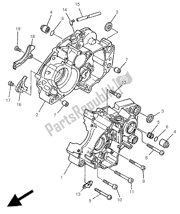 Wszystkie części do Korbowód Yamaha DT 125R 1996