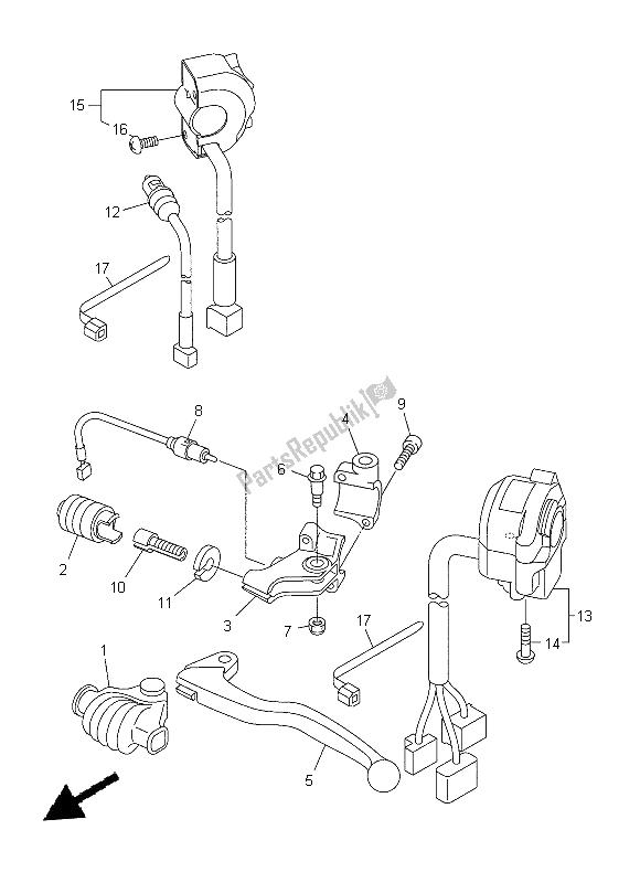 Wszystkie części do Klamka, Prze?? Cznik I D? Wignia Yamaha WR 250R 2014