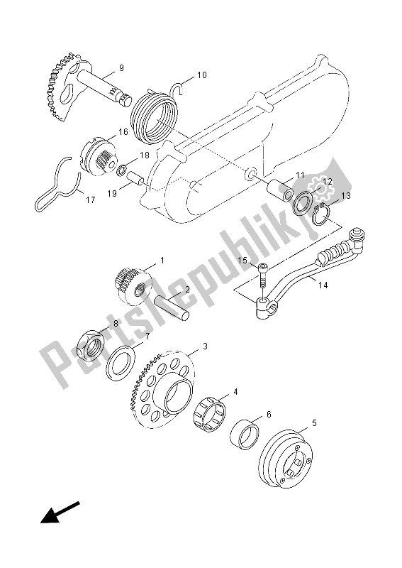 Toutes les pièces pour le Entrée du Yamaha YN 50F 2012