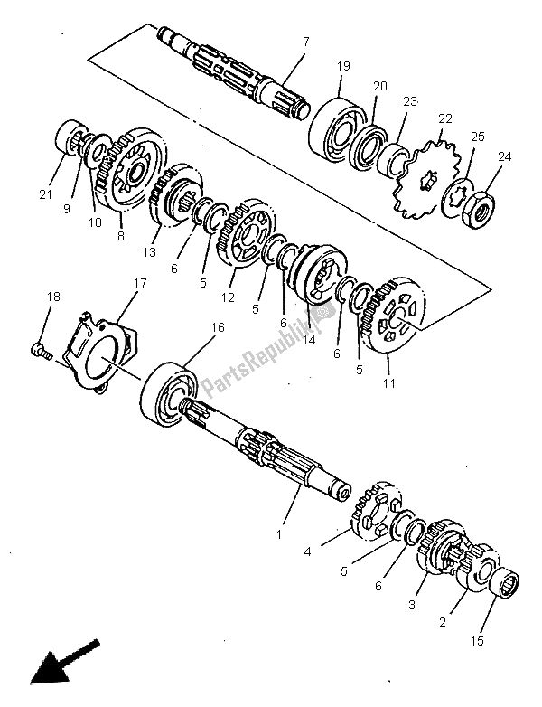 Toutes les pièces pour le Transmission du Yamaha RX 100 1996