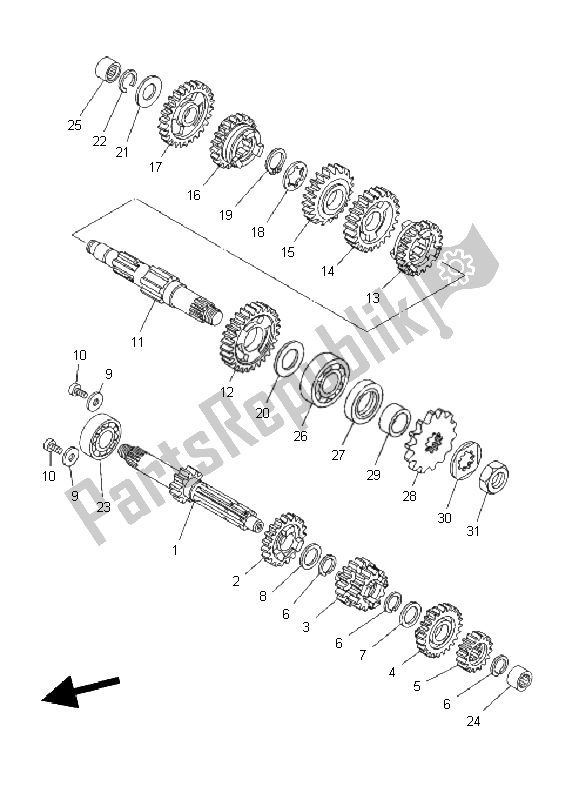 All parts for the Transmission of the Yamaha YZ 85 SW LW 2011