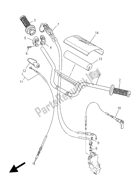 Wszystkie części do Uchwyt Kierownicy I Kabel Yamaha TT R 110E 2015