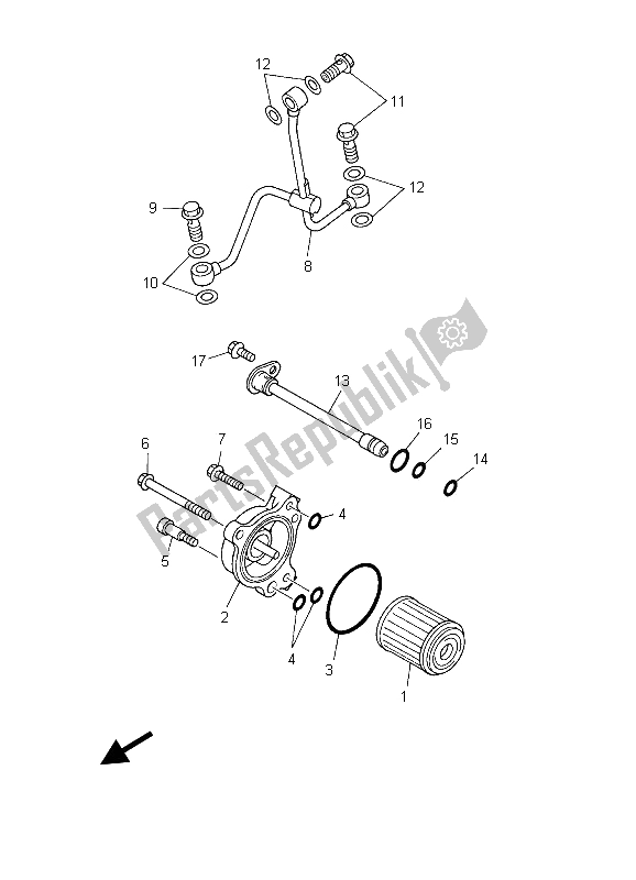 Toutes les pièces pour le Nettoyant Huile du Yamaha YZ 450F 2003