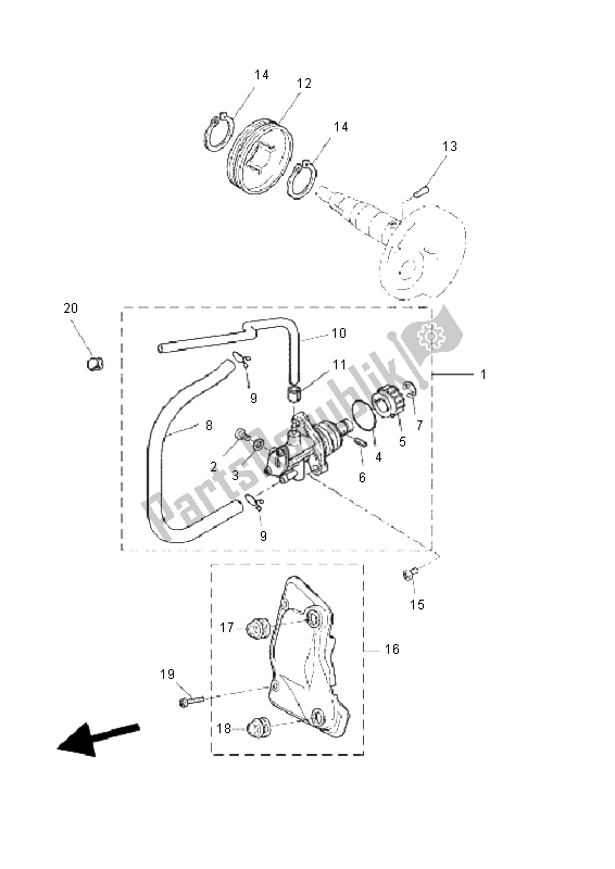 Todas las partes para Bomba De Aceite de Yamaha YQ 50 Aerox 2011