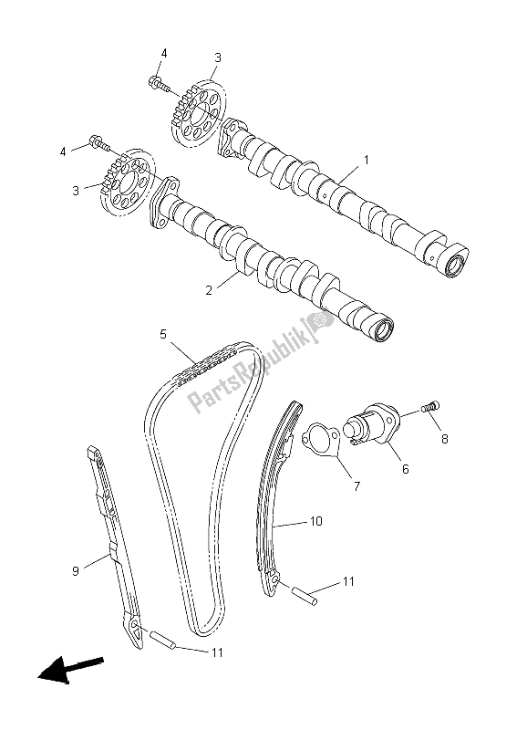 Todas las partes para árbol De Levas Y Cadena de Yamaha YZF R6 600 2006