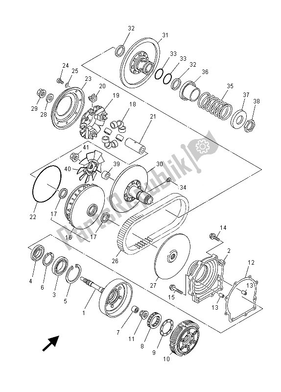 All parts for the Clutch of the Yamaha YXR 700 Fspd Rhino 2013