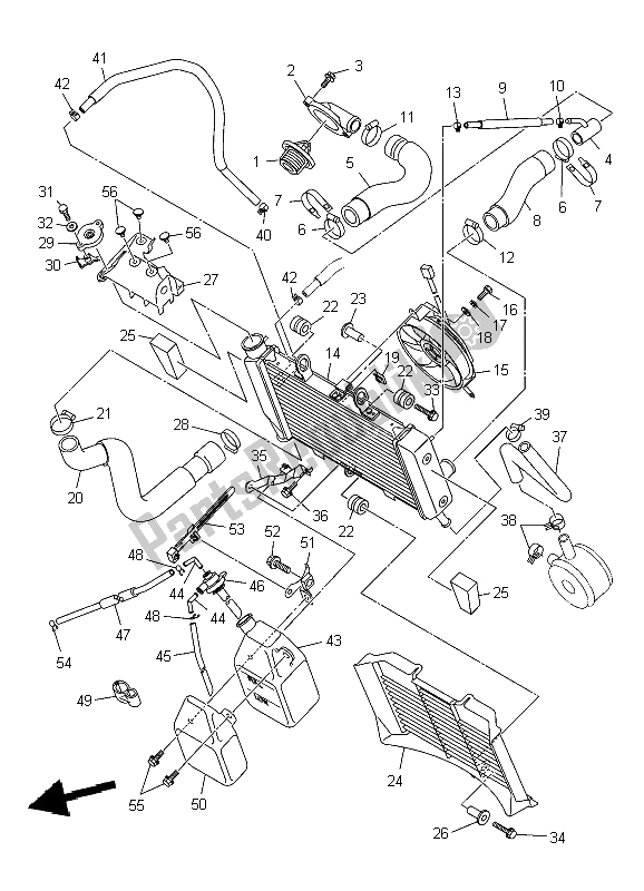 Tutte le parti per il Tubo Del Radiatore del Yamaha XJ6S Diversion 600 2009