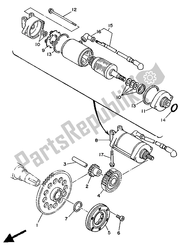 Todas las partes para Embrague De Arranque de Yamaha TDM 850 1992