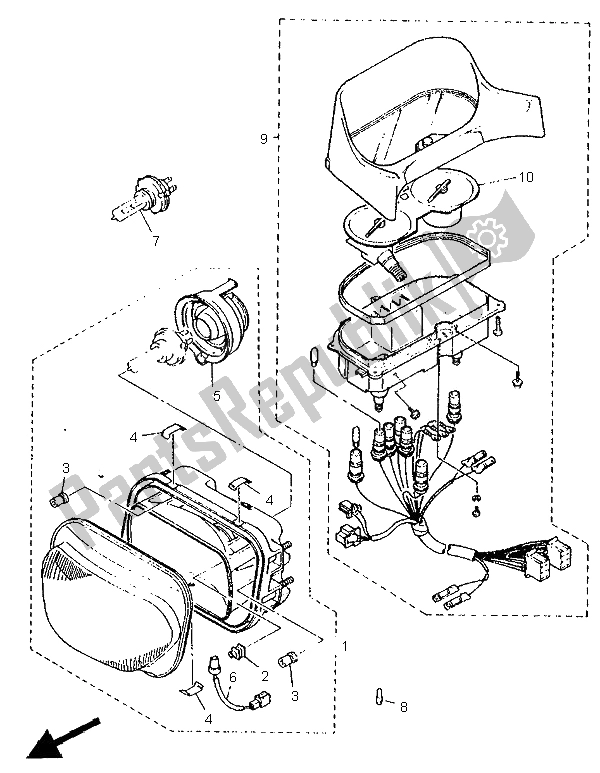 All parts for the Alternate Electrical (uk) of the Yamaha XJ 600S 1995