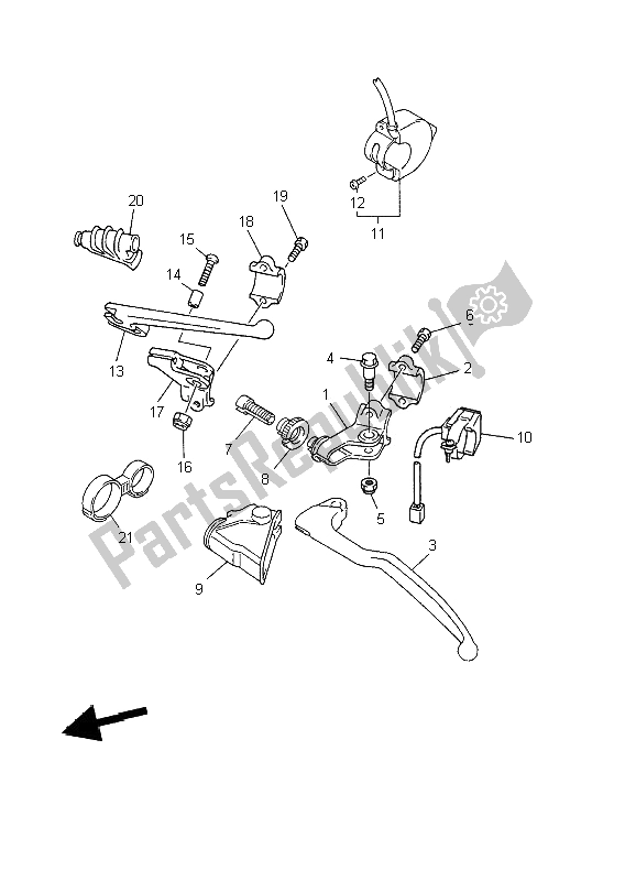 Todas las partes para Interruptor De Palanca Y Palanca de Yamaha WR 426 400F 2002