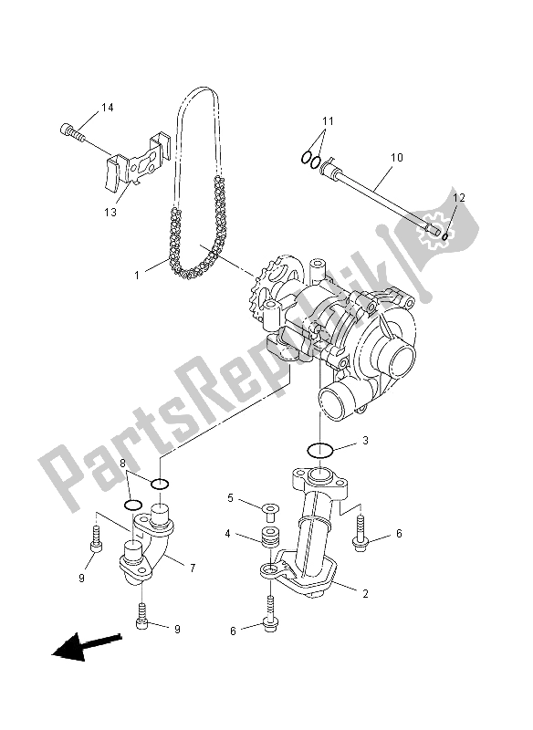 Tutte le parti per il Pompa Dell'olio del Yamaha FZ8 NA 800 2012