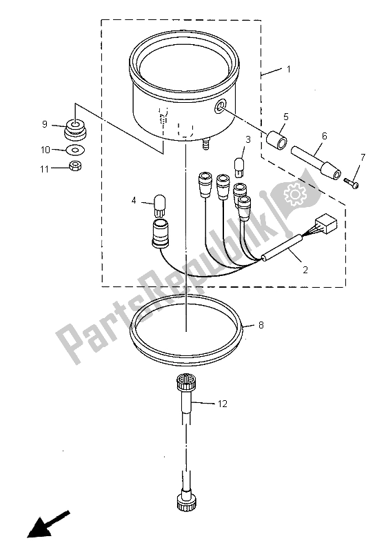 Toutes les pièces pour le Mètre du Yamaha XVS 650 Dragstar 1997