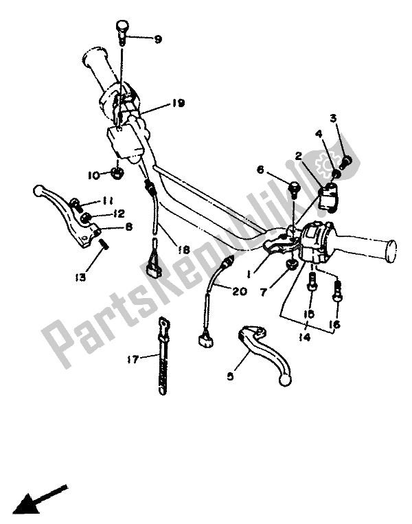 Todas las partes para Interruptor De Palanca Y Palanca de Yamaha XTZ 750 Supertenere 1991