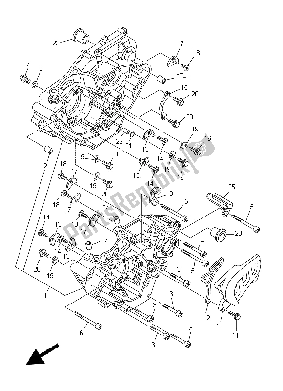 Todas las partes para Caja Del Cigüeñal de Yamaha WR 250F 2014