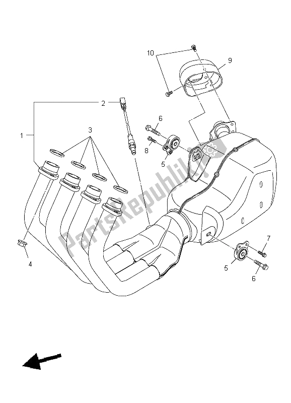 Wszystkie części do Wydechowy Yamaha XJ6S Diversion 600 2009