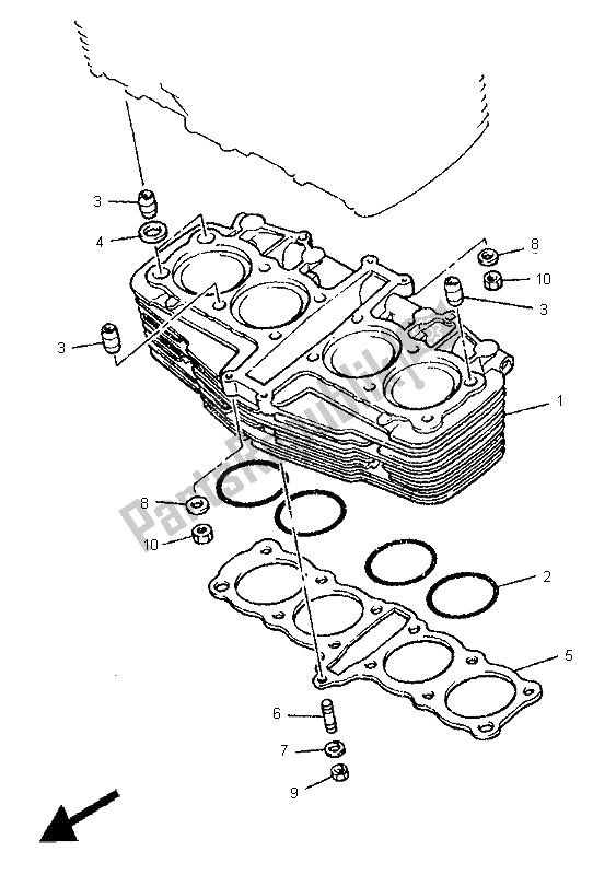 Tutte le parti per il Cilindro del Yamaha XJR 1200 1995