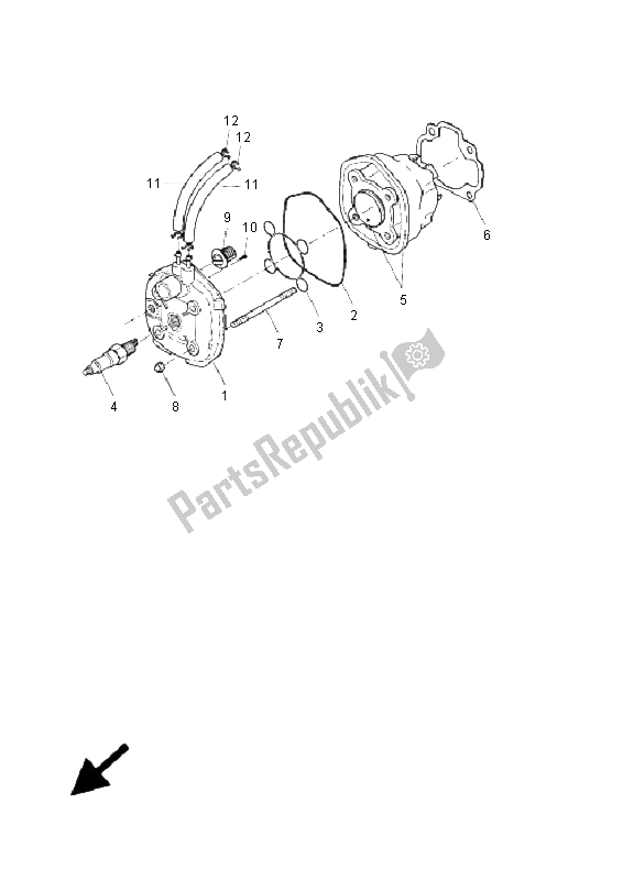 Todas las partes para Cabeza De Cilindro de Yamaha YQ 50R Aerox 2006